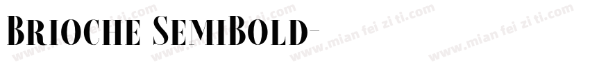Brioche SemiBold字体转换